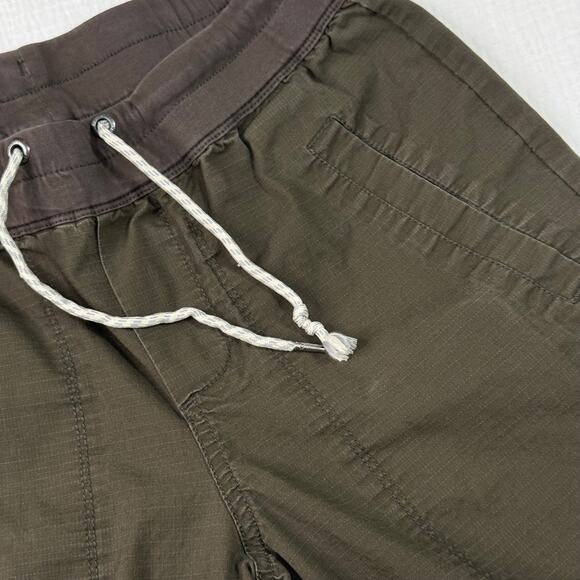 Vuori Olive Green Ripstop Traveler Jogger Pants Women Drawstring Outdoor Flawed - Picture 3 of 12